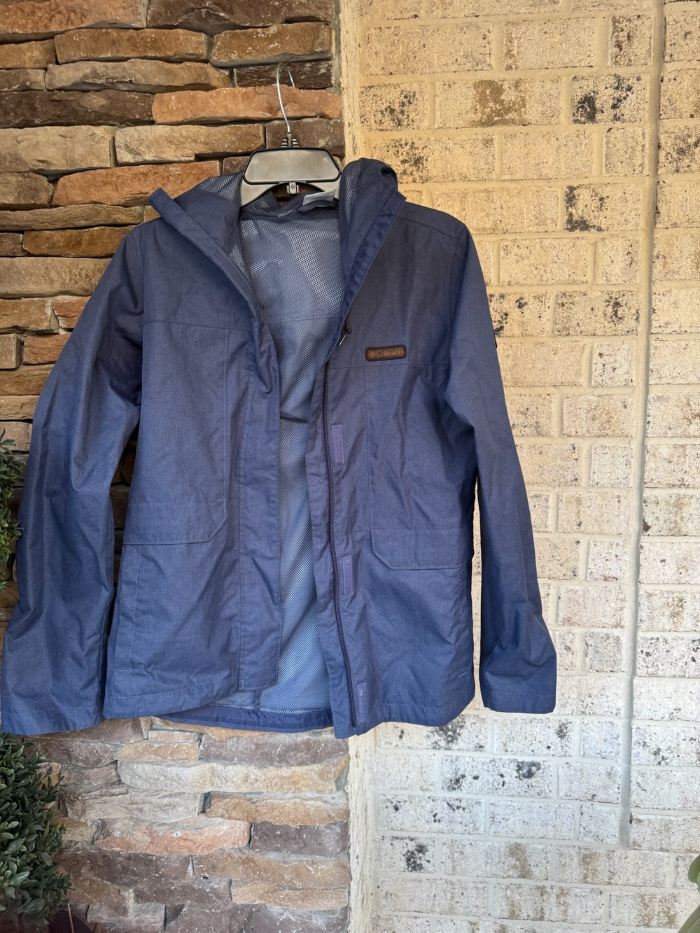 Columbia Rain Jacket-Navy-Size XS
